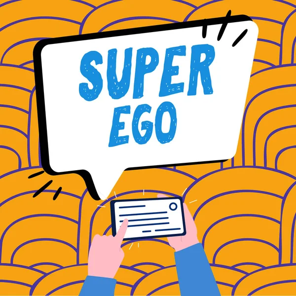 Writing Displaying Text Super Ego Concept Meaning Self Any Person — Stok fotoğraf