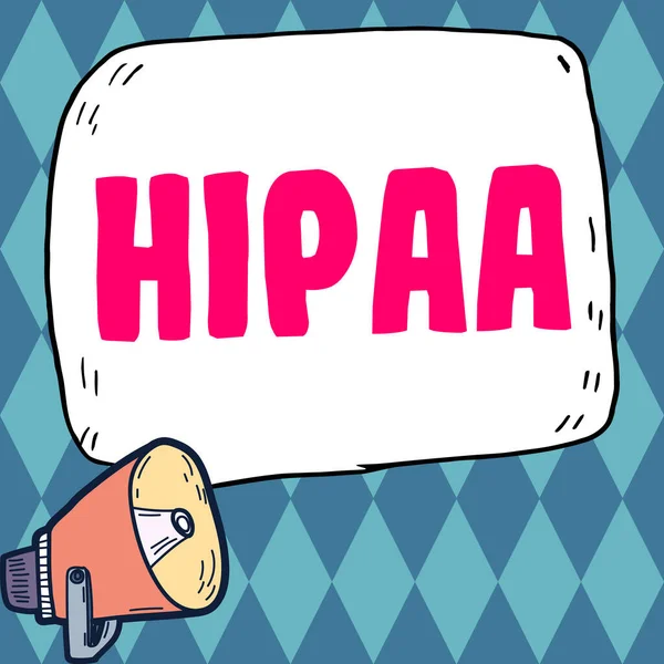 Tekstbord Met Hipaa Business Showcase Acroniem Staat Voor Health Insurance — Stockfoto