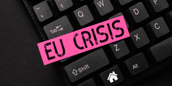 Inspirace Znakem Crisis Business Approach Stát Eurozóny Není Schopen Splácet — Stock fotografie