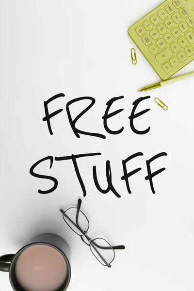Sign Displaying Free Stuff Word Written Any Thing You Can — Stock Photo, Image