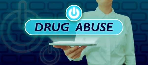 Hand Writing Sign Drug Abuse Business Idea Compulsive Drug Seeking — Stockfoto