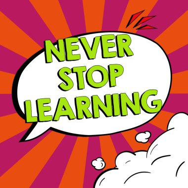 İlham kaynağı gösteren metin Öğrenmeyi, İş yaklaşımını Sınırlarınızı Geliştirmeye ve Güçlendirmeye Devam Edin