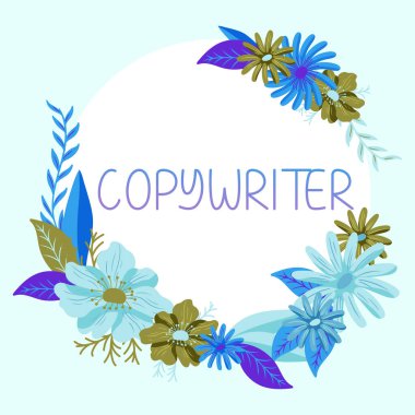 Reklamların metnini ya da tanıtım materyalini yazan metin yazarlarını, iş şovlarını gösteren bir tabela