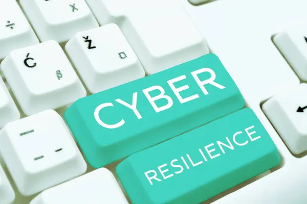 Text Showing Inspiration Cyber Resilience Business Showcase Measure How Well — Fotografia de Stock