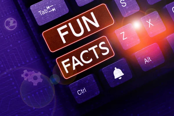 Conceptual Display Fun Facts Business Approach Short Interesting Trivia Which — Fotografia de Stock