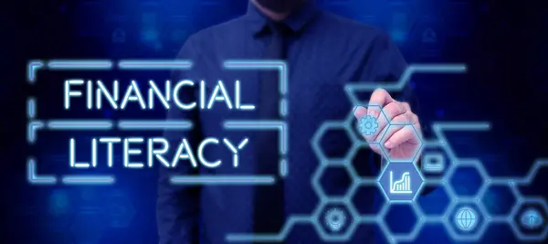 Text Showing Inspiration Financial Literacy Business Idea Understand Knowledgeable How — Fotografia de Stock