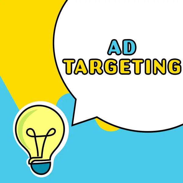 Text Sign Showing Targeting Business Idea Target Most Receptive Audiences — Fotografia de Stock