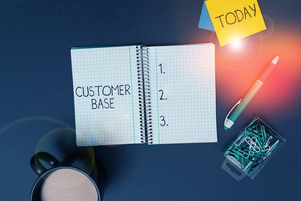 Text Caption Presenting Customer Base Internet Concept Encourage Customers Buy — Fotografia de Stock