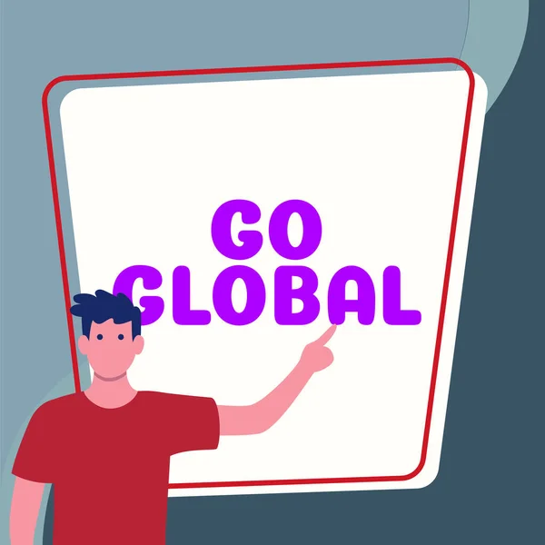 Writing Displaying Text Global Word Relating Encompassing Whole Something Group — Foto Stock