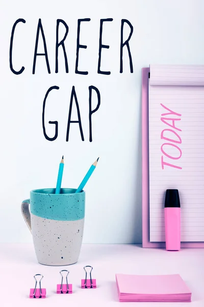 Conceptual Display Career Gap Word Written Scene You Stop Working — Stock Photo, Image
