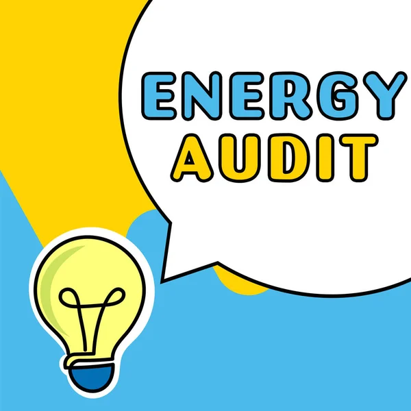 Inspiration Showing Sign Energy Audit Business Concept Assessment Energy Needs — 图库照片
