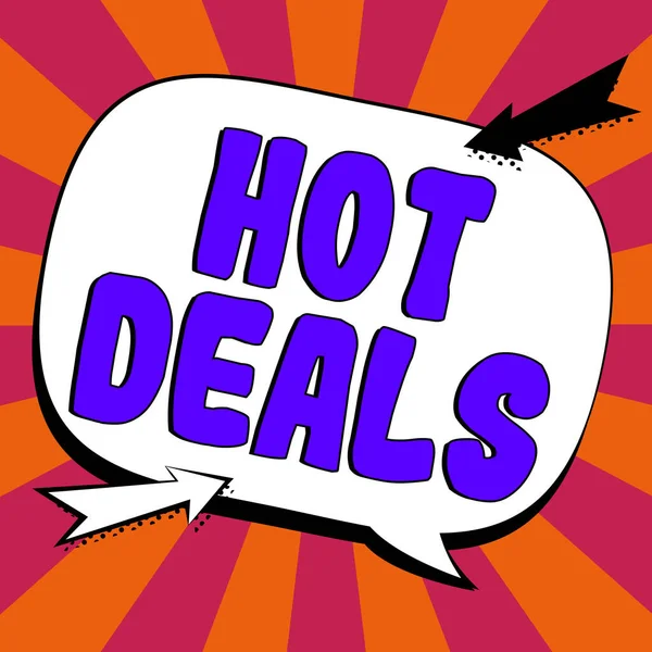 Conceptuele Bijschrift Hot Deals Business Concept Een Overeenkomst Waarbij Een — Stockfoto