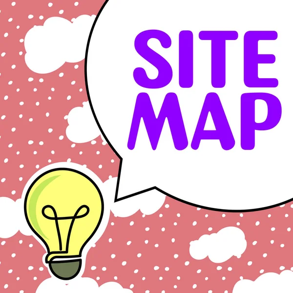 Handwriting text Site Map, Business concept designed to help both users and search engines navigate the site