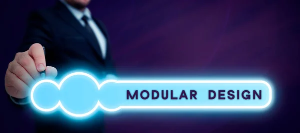 Text Caption Presenting Modular Design Internet Concept Product Designing Produce — Stockfoto