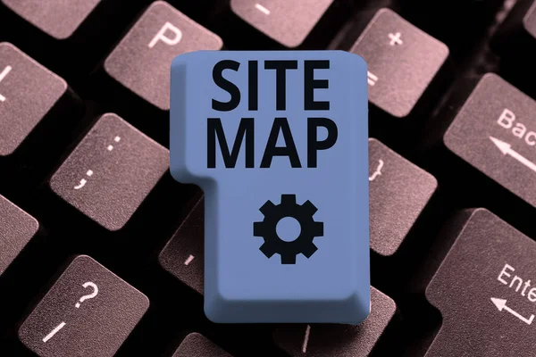 Conceptual caption Site Map, Business overview designed to help both users and search engines navigate the site