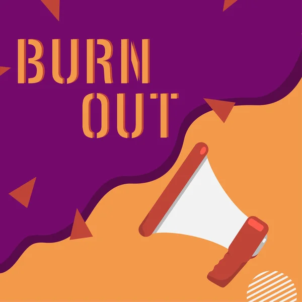Sign Displaying Burn Out Conceptual Photo Feeling Physical Emotional Exhaustion — Stockfoto