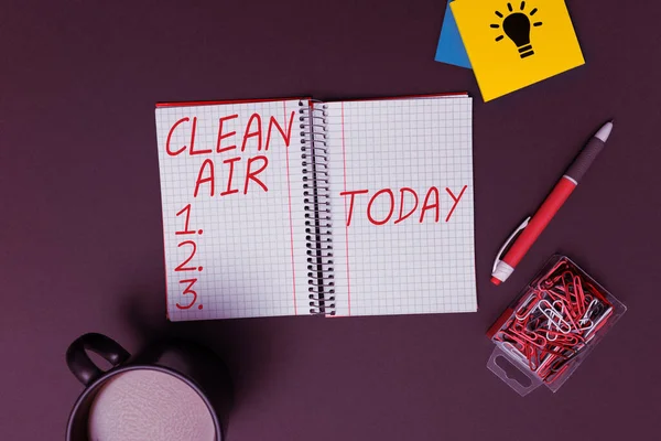 Inspiration Showing Sign Clean Air Business Showcase Air Has Harmful — Fotografia de Stock