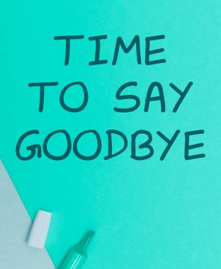 Metin başlığı sunar. Veda zamanı, iş şovu veda zamanı. Tekrar görüşünceye kadar görüşürüz.