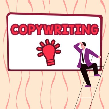 Conceptual caption Copywriting, Word Written on writing the text of advertisements or publicity material
