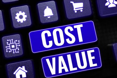 Kavramsal başlık Maliyet Değeri, İnternet Konsepti Bir kişiyi satın almak veya işe almak için genellikle ödediğiniz miktar