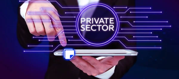 Conceptual Display Private Sector Business Showcase Part Economy Which Controlled — Fotografia de Stock