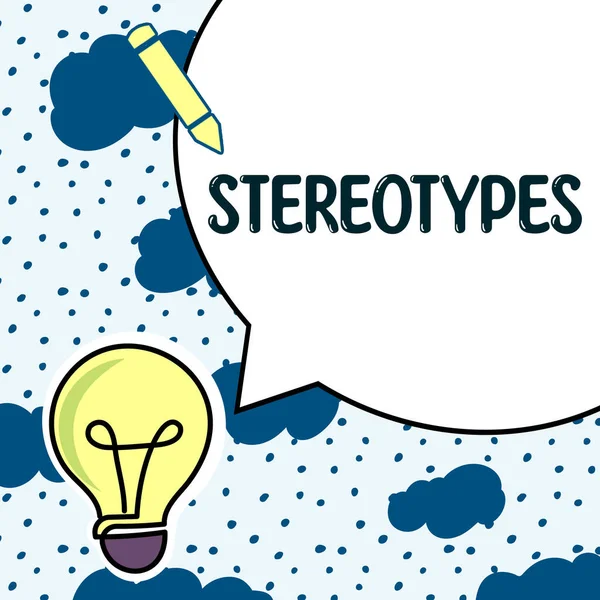 Conceptual Display Stereotypes Internet Concept Any Thought Widely Adopted Specific — Stok fotoğraf