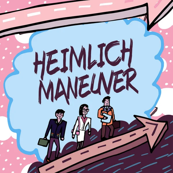 Εγγραφή Εμφάνισης Κειμένου Heimlich Maneuver Word Γράφτηκε Για Την Εφαρμογή — Φωτογραφία Αρχείου