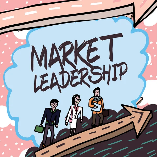 Εγγραφείτε Εμφάνιση Ηγεσίας Της Αγοράς Επιχείρηση Έννοια Εταιρεία Πώλησης Μεγαλύτερη — Φωτογραφία Αρχείου