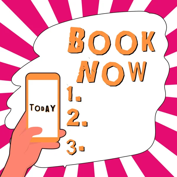 Text Caption Presenting Book Now Business Overview Make Reservation Hotel — 스톡 사진