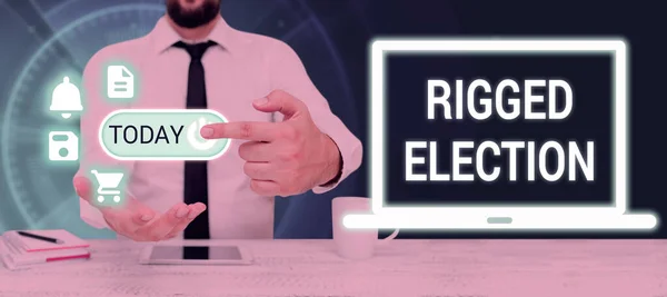 Hileli Seçim Kavram Gösteren Işaret Sondaj Işlemlerini Aza Indirmek Için — Stok fotoğraf