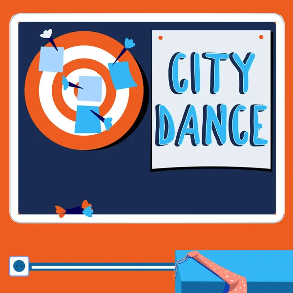 Text Caption Presenting City Dance Word Activity Dancing Pleasure Order —  Fotos de Stock