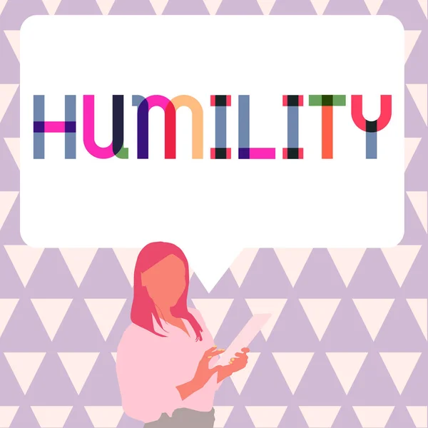 Conceptual Caption Humility Business Concept Being Humble Virtue Feel Overly — Photo
