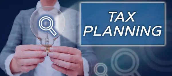 Rédaction Texte Planification Fiscale Analyse Situation Plan Financier Point Vue — Photo