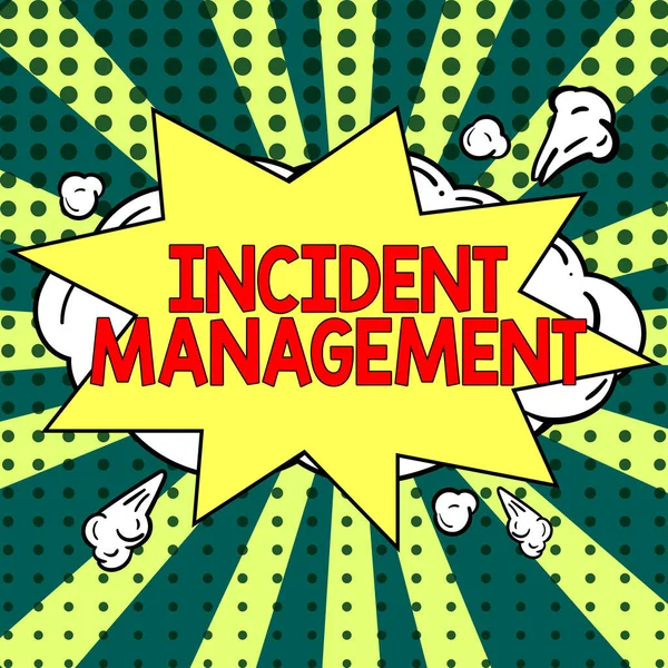 Conceptuele Weergave Incident Management Woord Voor Proces Service Terug Brengen — Stockfoto