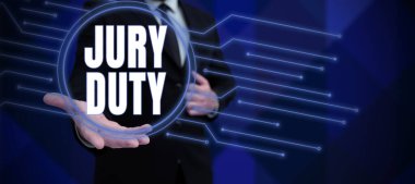 Jüri Görevini, kavramsal fotoğraf zorunluluğunu ya da jürinin bir üyesi olarak görev süresini gösteren metin başlığı