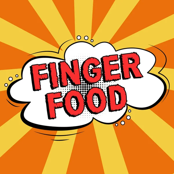 Konzeptpräsentation Finger Food Business Übersicht Produkte Und Verdauungsmittel Die Zum — Stockfoto