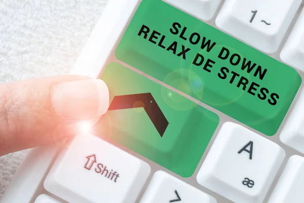 Conceptuele Weergave Slow Relax Stress Conceptuele Foto Laat Een Pauze — Stockfoto