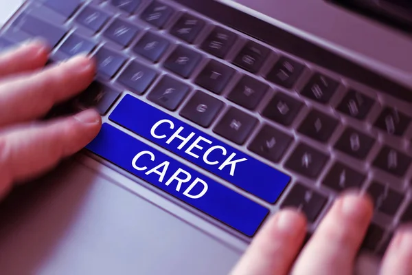 Вдохновение Показывающее Знак Check Card Концептуальное Фото Позволяет Владельцу Счета — стоковое фото
