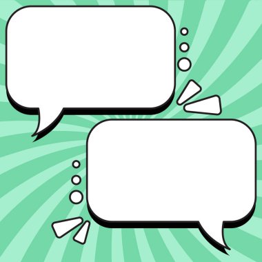 Speech Bubble With Copy Space Over Background. Template Framework For Ads