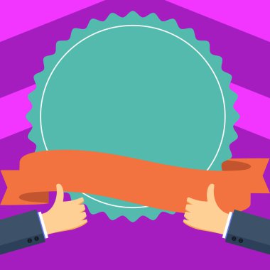 Big finger raised up pointing to whiteboard with important information.