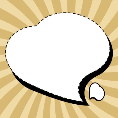 Comic Speech Bubble With Copy Space. Empty Template In Explosion Framework