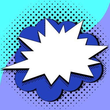 Comic Speech Bubble With Copy Space. Empty Template In Explosion Framework