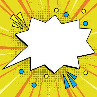 Speech Bubble With Copy Space Over Background. Template Framework For Ads