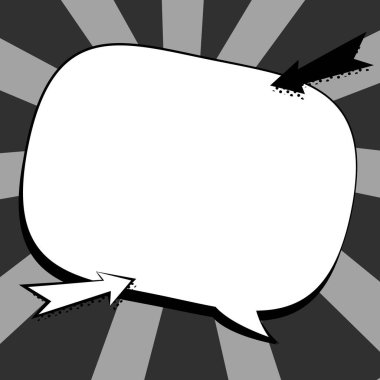 Speech Bubble With Copy Space Over Background. Template Framework For Ads