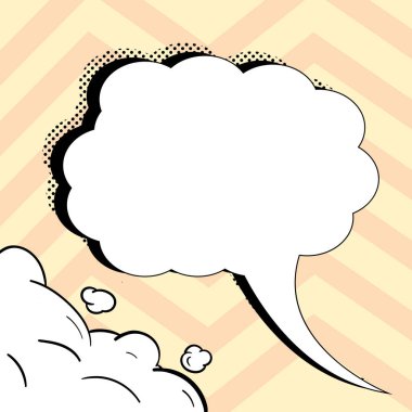 Comic Speech Bubble With Copy Space. Empty Template In Explosion Framework