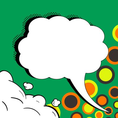 Comic Speech Bubble With Copy Space. Empty Template In Explosion Framework