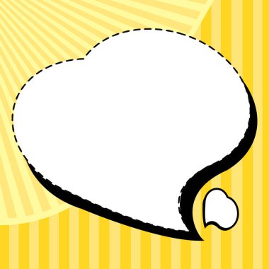 Comic Blank Speech Bubble Copy Space. Empty Template Explosion Framework