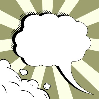 Speech Bubble With Copy Space Over Background. Template Framework For Ads