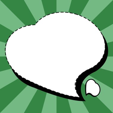 Comic Blank Speech Bubble Copy Space. Empty Template Explosion Framework