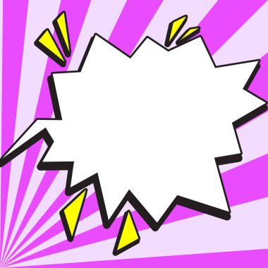 Speech Bubble With Copy Space Over Background. Template Framework For Ads